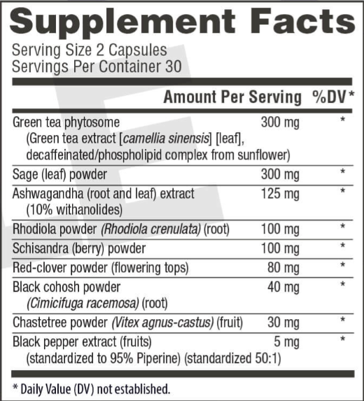 MenoRescue Supplement Facts