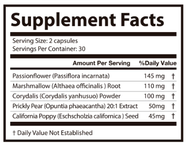 NerveHarmony Supplement Facts